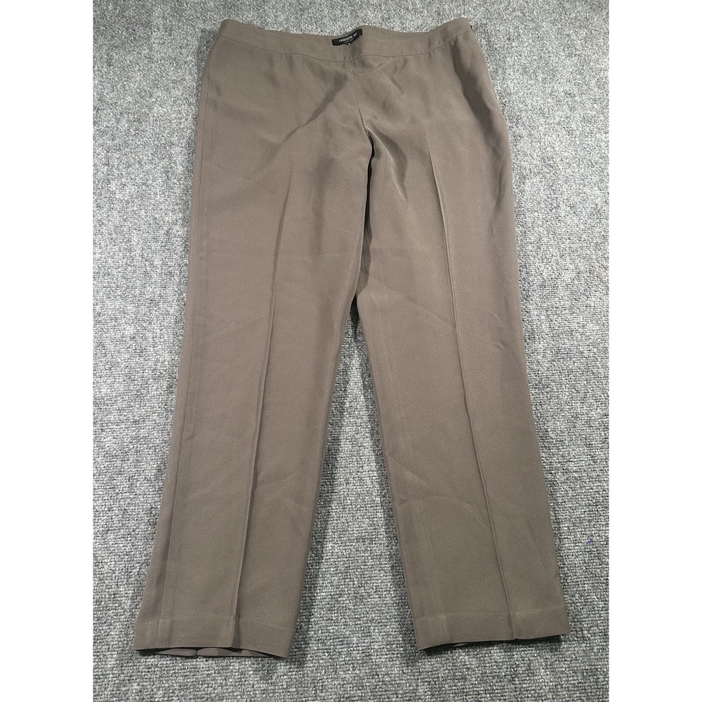Lafayette 148 Women's 12 Grey Bleecker Office Pull On Pant Quiet Luxury Pleated